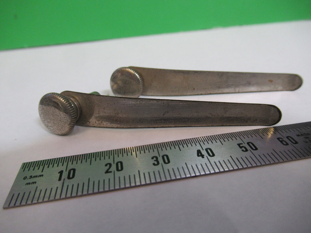 SPENCER AO  PAIR CLIPS STAGE MICROSCOPE PART AS PICTURED #R7-B-11x