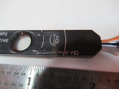 CTS QUARTZ LAMBDA SLIDE POLARIZATION OPTICS MICROSCOPE PART AS PICTURED A7-A-11A