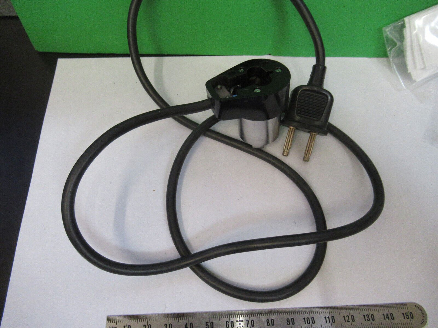 VINTAGE carl zeiss germany lamp holder cable MICROSCOPE PART AS PICTURED Z6-A-27