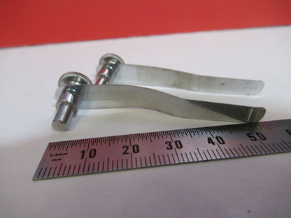 ANTIQUE SPENCER SET of CLIPS STAGE  MICROSCOPE PART AS PICTURED V7-A-22