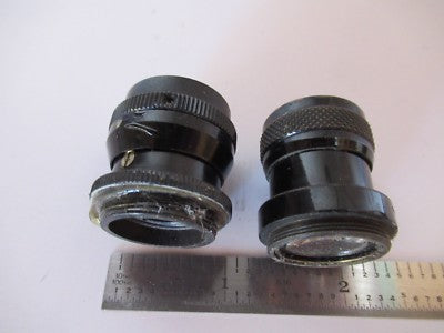 Lot 2 Ea Antique Rare Eyepieces Ocular Microscope Part Optics