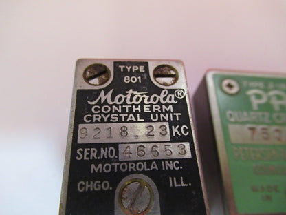 Antique Quartz Crystal Lot Motorola Frequency Control Radio