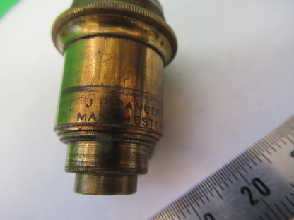 JP DANCER ANTIQUE BRASS OBJECTIVE MICROSCOPE PART AS PICTURED X6-A-94