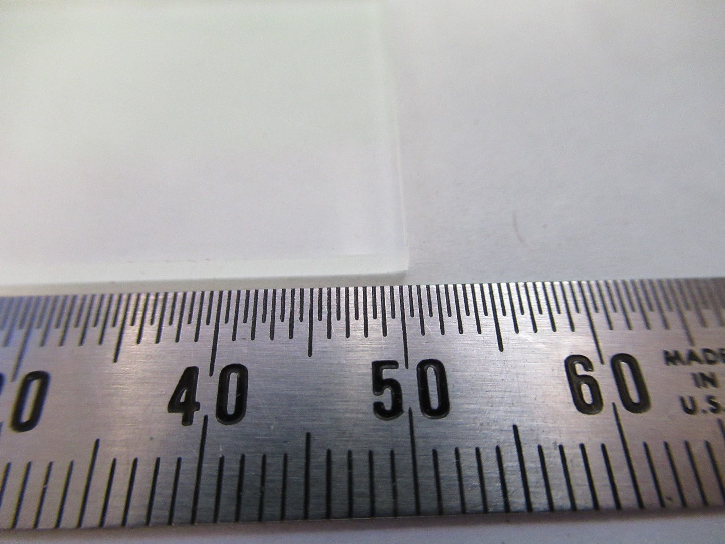 OPTICAL GLASS NAUGATUCK 2" x 1" x 2mm FROSTED DIFFUSE OPTICS AS PICTURED 98-A-10