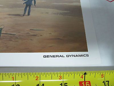 VINTAGE GENERAL DYNAMICS POSTER 1990 CUNNINGHAM 17 ZOLL VORDER- UND RÜCKSEITE BEDRUCKT