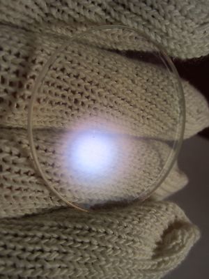 MICROSCOPE GLASS FILTER LEITZ [dirty] GERMANY ILLUMINATOR OPTICS AS IS BIN#D8-20
