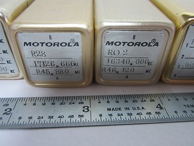 LOT 6 EA MOTOROLA QUARTZ CRYSTAL FREQUENCY CONTROL RADIO AS IS BIN#K6-05