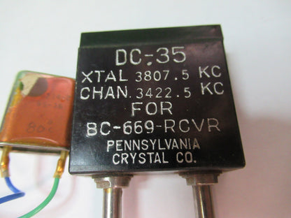 ANTIQUE WWII DC-35 -34 RESONATOR QUARTZ  FREQUENCY CONTROL AS PICTURED T5-A-97