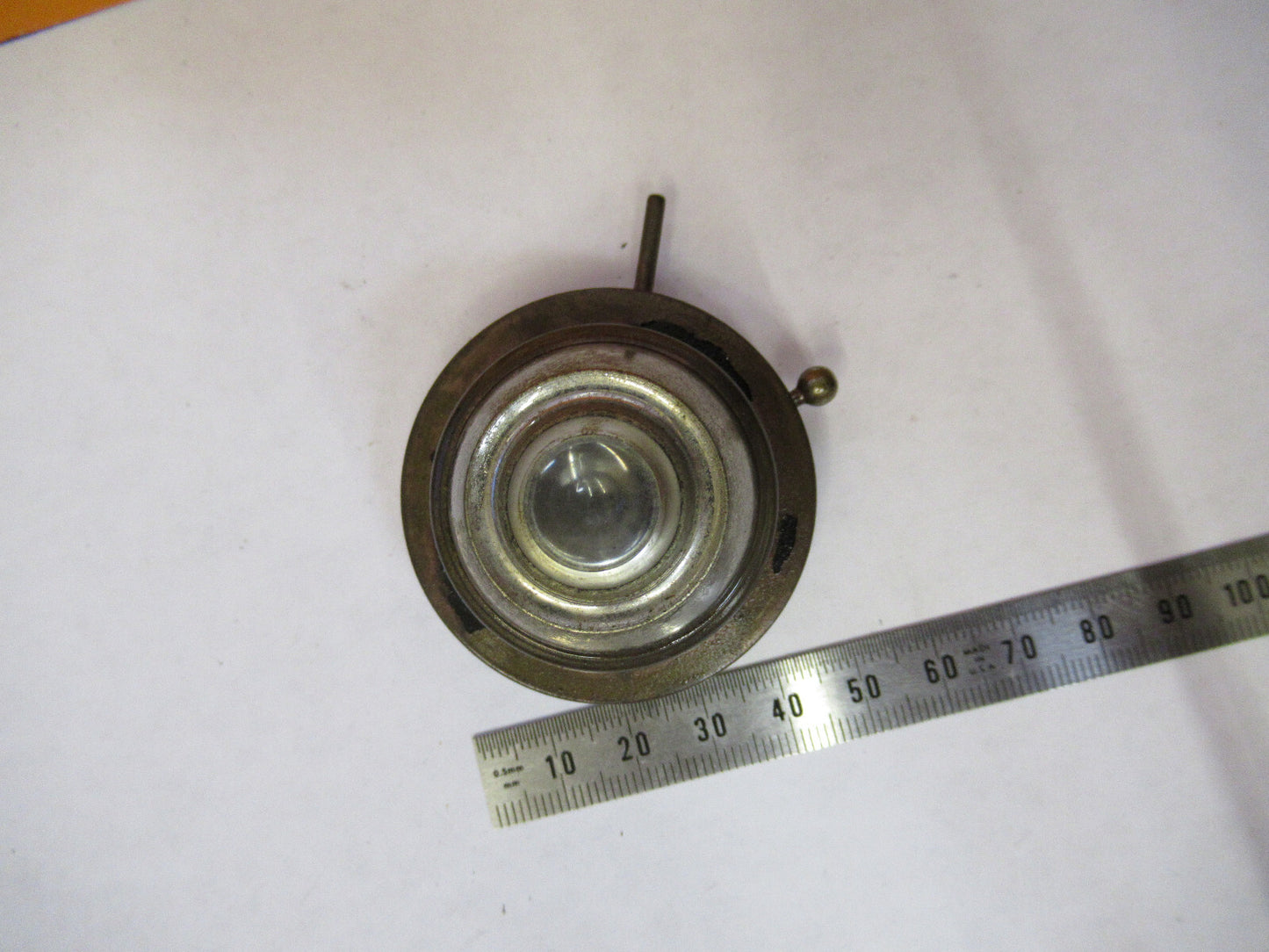 ANTIQUE REICHERT AUSTRIA CONDENSER + IRIS MICROSCOPE PART AS PICTURED Y4-A-114
