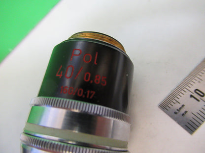 ZEISS OBJECTIVE POL 40X /160 POLARIZATION MICROSCOPE PART AS PICTURED X9-B-43
