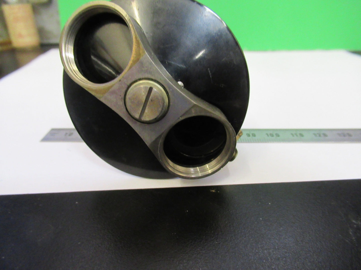 ANTIQUE BRASS LEITZ GERMANY TUBUS NOSEPIECE MICROSCOPE PART AS PICTURED V3-A-34