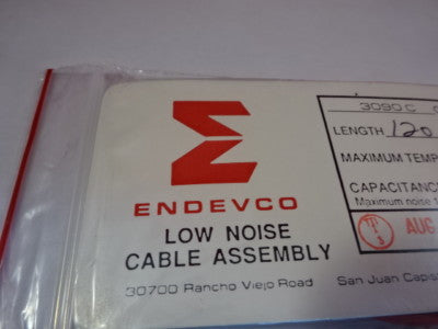 CABLE for MEGGITT ENDEVCO LOW NOISE 3090C ACCELEROMETER VIBRATION SENSOR #7-DT
