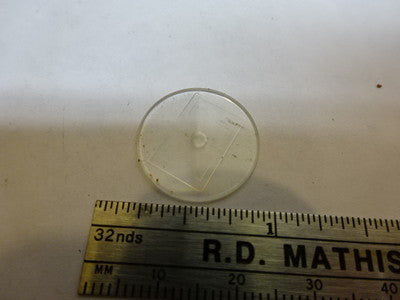 MICROSCOPE PART BAUSCH LOMB RETICLE TARGET PHOTO OPTICS AS IS #81-66