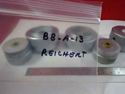 REICHERT LEICA POLYVAR BRASS KNOBS MICROSCOPE PART  AS IS #B8-A-13
