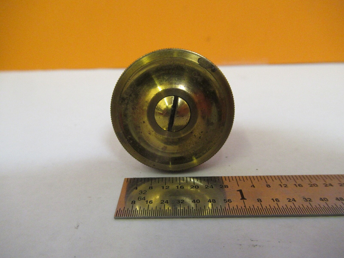 ANTIQUE ERNST LEITZ GERMANY BRASS KNOB MICROSCOPE PART AS PICTURED &8M-A-80B