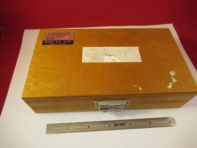 EMPTY MAHOGANY WOOD BOX RION ACCELEROMETER INSTRUMENTS JAPAN AS PICTURED #FT-1