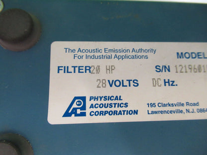 PHYSICAL ACOUSTIC EMISSION CORP AE 1220A PRE-AMPLIFIER SENSOR AS PICTURE R9-A-06