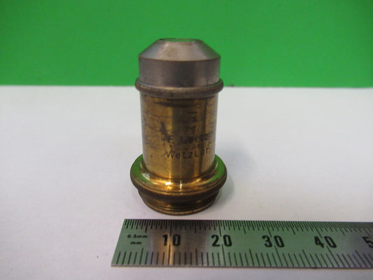 Antique Brass E. Ernst Leitz Objective Lens "3" Microscope Part