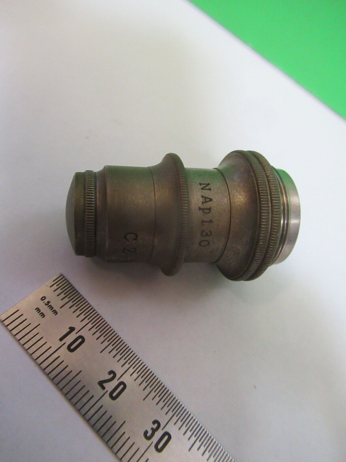 CARL ZEISS  OBJECTIVE 1/12 LENS OPTICS MICROSCOPE PART AS PICTURED Q7-A-07