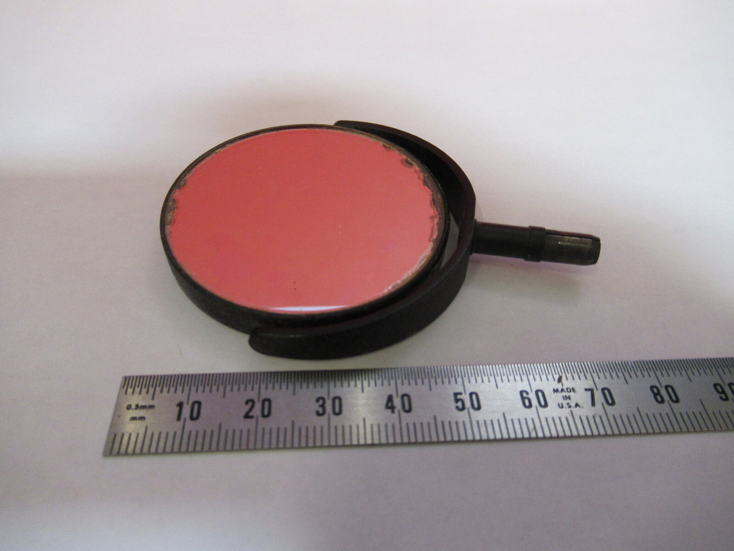 ANTIQUE BAUSCH LOMB MIRROR ASSEMBLY OPTICS MICROSCOPE PART AS PICTURED  T7-A-01