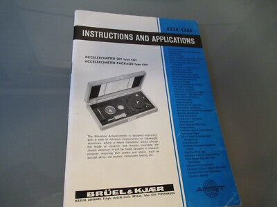 Vintage Manual Brüel & Kjær 4324 4364 Accelerometer 1968