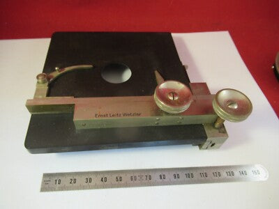 Antique Ernst Leitz Germany Brass Table Stage Microscope Part Optics