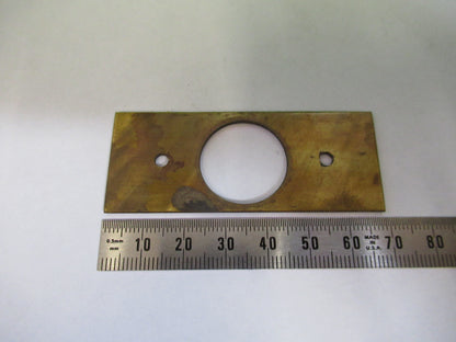 ANTIQUE UNKNOWN BRASS FIXTURE STAGE MICROSCOPE PART AS PICTURED Z7-A-31