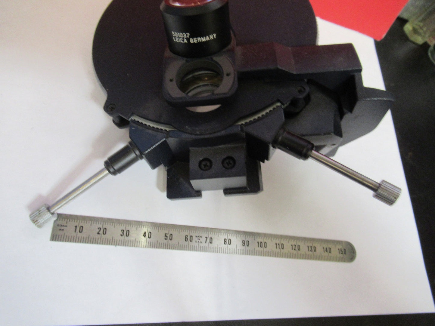 LEICA LEITZ GERMANY DMRB CONDENSER 501012 MICROSCOPE PART AS PICTURED T7-A-89