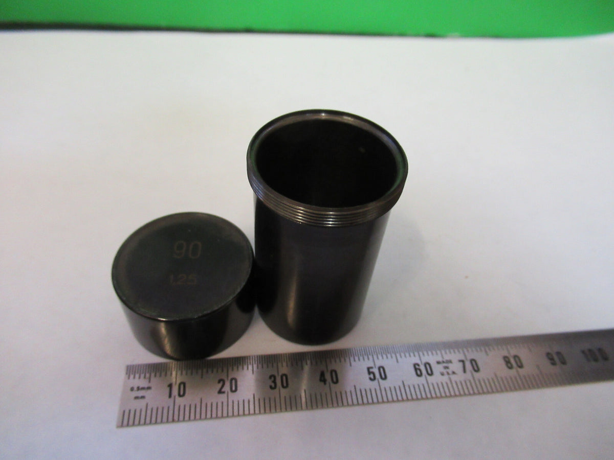 CARL ZEISS GERMANY EMPTY BRASS OBJECTIVE 90 CANISTER MICROSCOPE PART  B7-B-19