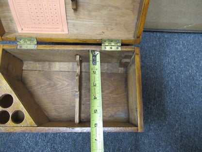 ANTIQUE EMPTY WOOD CASE BECK MICROSCOPE PART AS PICTURED &LOB