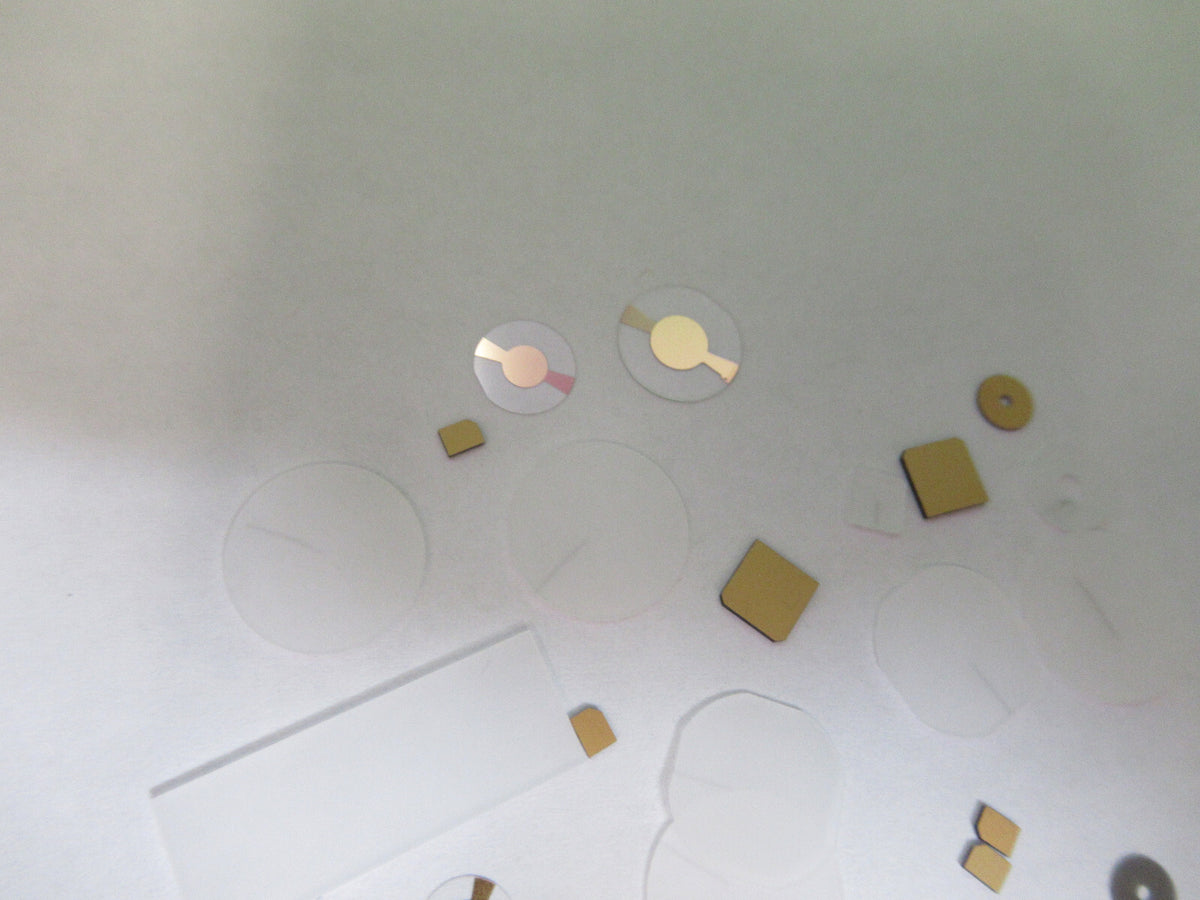 Lot Blanks Piezoelectric Quartz Crystal X-y-cut Gold Coated Piezo Sensor