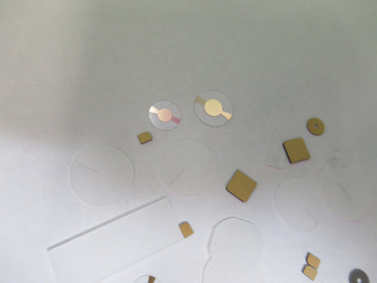 Lot Blanks Piezoelectric Quartz Crystal X-y-cut Gold Coated Piezo Sensor