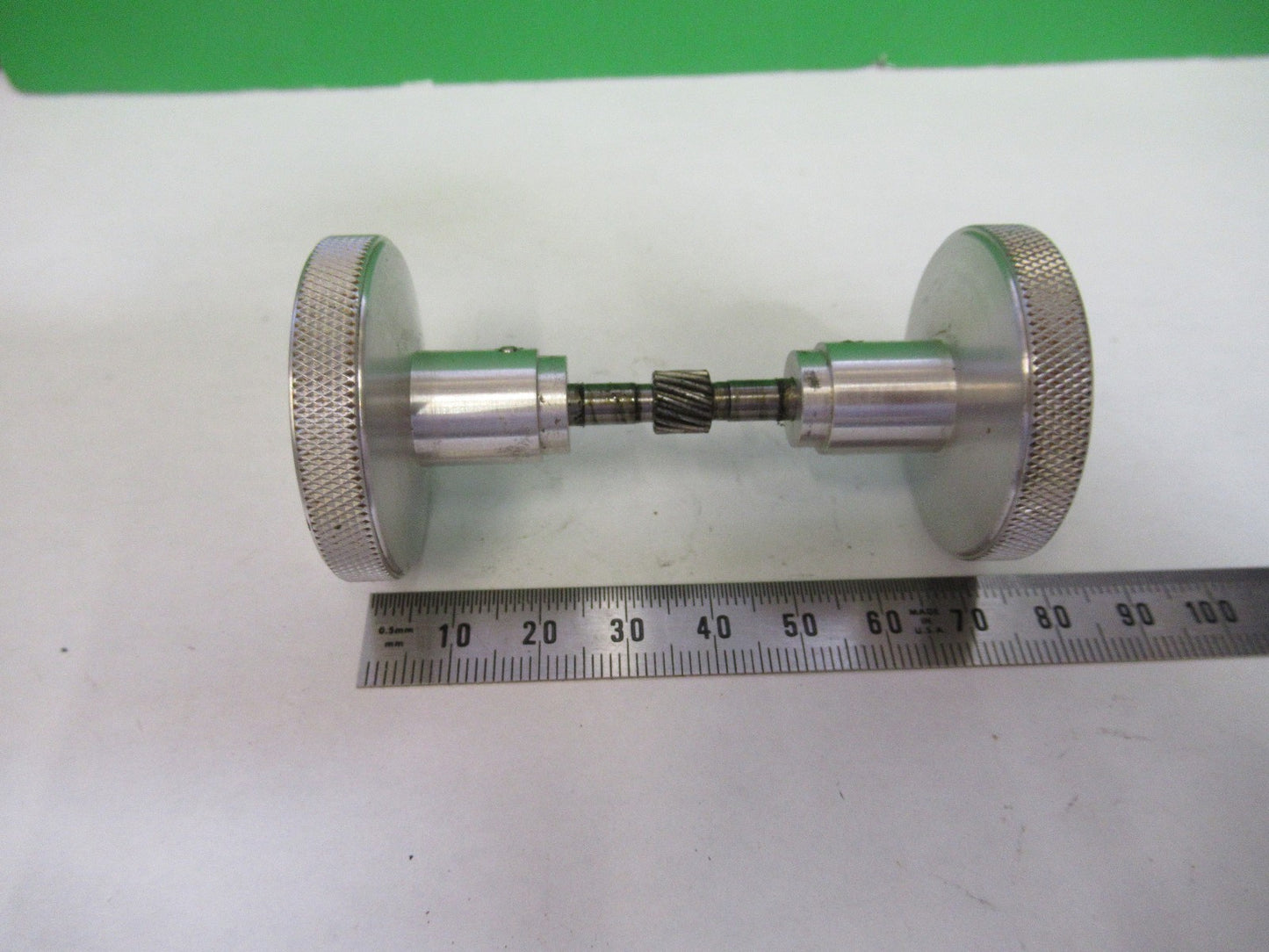 ANTIQUE BAUSCH LOMB  KNOBS ASSEMBLY MICROSCOPE PART AS PICTURED  V1-A-29