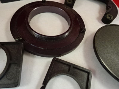 FOR PARTS MICROSCOPE PART LOT PLASTIC HOLDERS CAPS AS IS BIN#T1-B-10