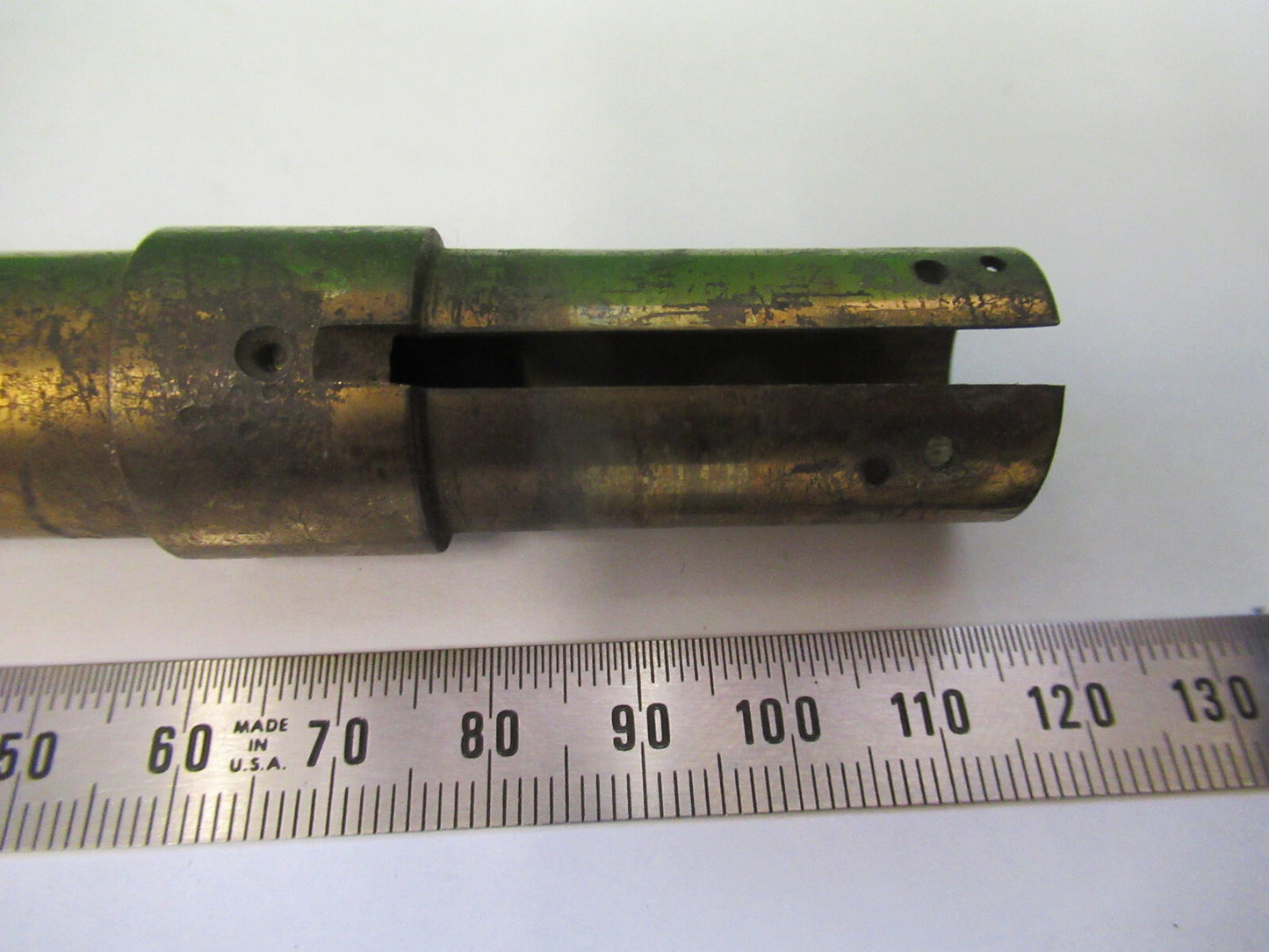 Antique Brass Tubus Ocular Unknown Microscope Part