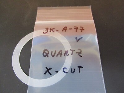 QUARTZ PLATE SINGLE CRYSTAL PIEZOELECTRIC X-CUT PIEZO PART AS PICTURED &3K-A-77