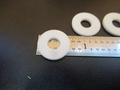 LOT 4 EA ALUMINA CERAMIC WASHERS HIGH TEMPERATURE PARTS AS PICTURED &A3-B-51