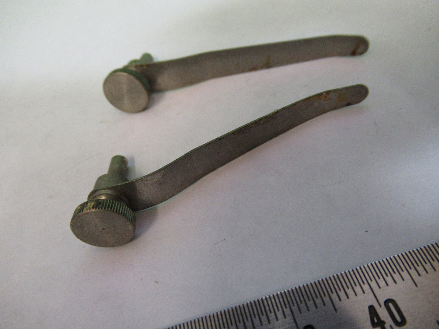 Carl Zeiss AG Germany Antique Pair Clips Rare Microscope Part