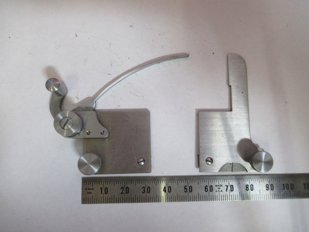 ANTIQUE CLIPS ASSEMBLY BAUSCH LOMB MICROSCOPE PART AS PICTURED &S9-A-71