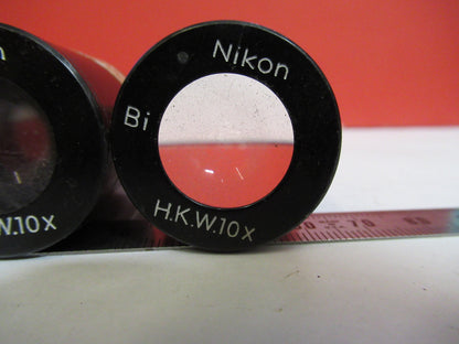 NIKON JAPAN EYEPIECE PAIR HKW 10X MICROSCOPE PART OPTICS S3-B-13