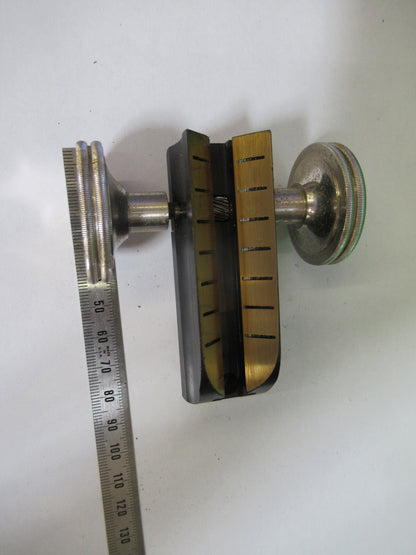AO SPENCER BRASS SUBSTAGE KNOBS ANTIQUE MICROSCOPE PART AS PICTURED &H7-B-25