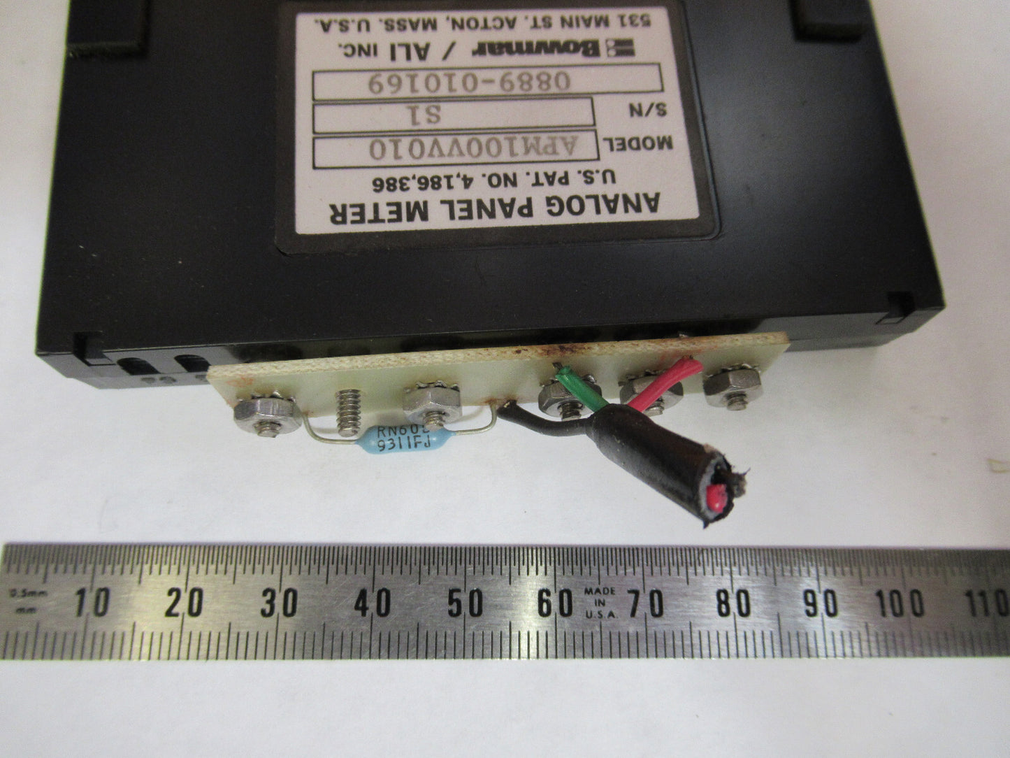 ANALOG PANEL METER BOWMAR INSTRUMENT MICROSCOPE PART AS PICTURED Y2-A-83