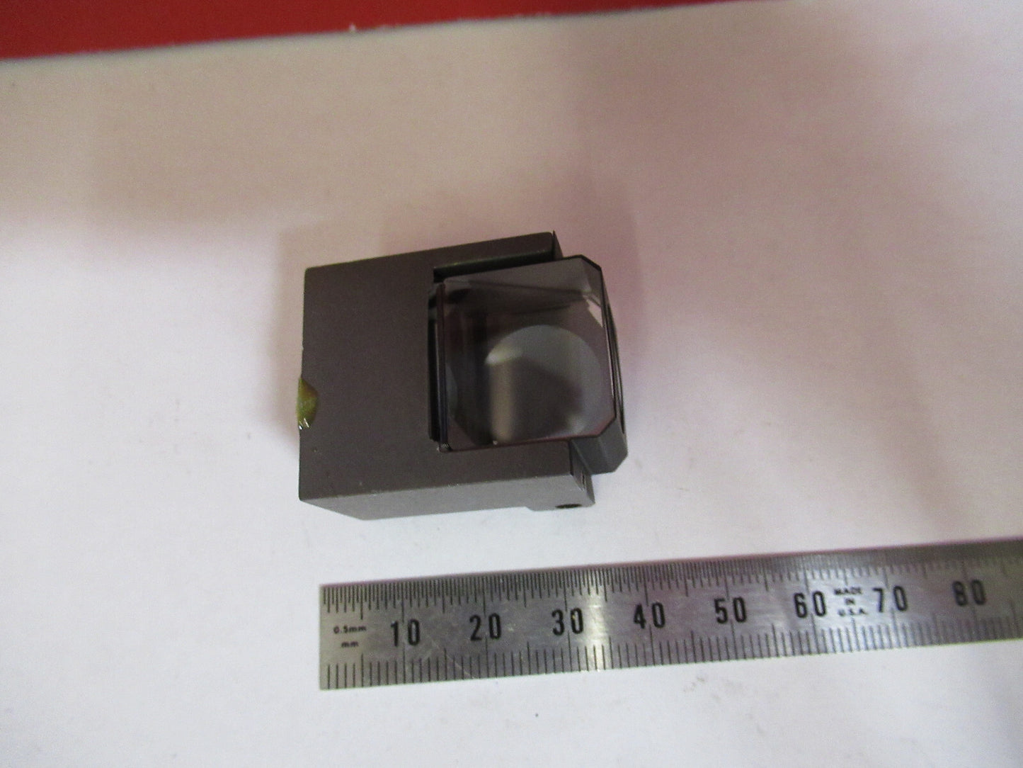 OLYMPUS JAPAN OPTICS GLASS PRISM MICROSCOPE PART AS PICTURED S4-B-108