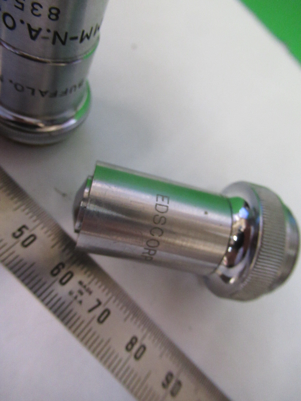 Lot 3 ea Objectives Spencer Lens Co. American Optical Co., one Eds Corp Microscope Part