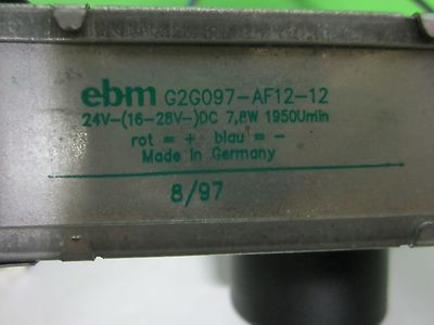 EBM COOLER FAN MADE IN GERMANY 24V AS IS BIN#U9-02