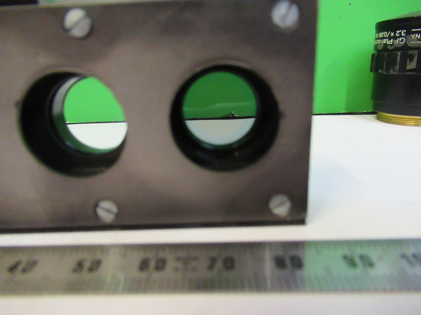 AUS JENA GERMANY POL SLIDE POLARIZER OPTICS MICROSCOPE PART AS PICTURED T2-A-06