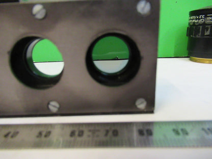 AUS JENA GERMANY POL SLIDE POLARIZER OPTICS MICROSCOPE PART AS PICTURED T2-A-06