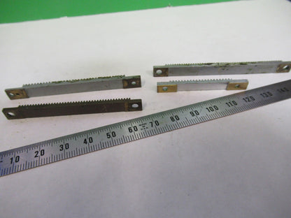 LOT 4 PIECES RACK GEAR BAUSCH LOMB AO SPENCER MICROSCOPE PART AS PICTURE U8-A-41
