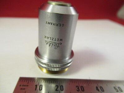 LEITZ GERMANY MICROSCOPE PART OBJECTIVE LENS 10X /170 OPTICS AS PICTURED 8-A-14