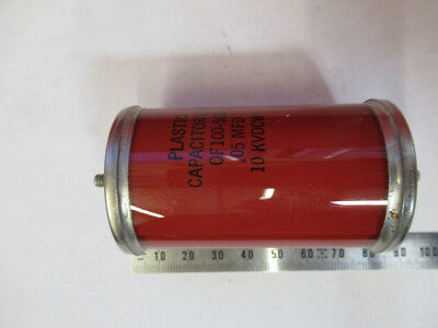 PLASTIC CAPACITOR HIGH VOLTAGE 0.05 MFD 10 KVDCW  ELECTRIC AS PICTURED 8Y-A-33